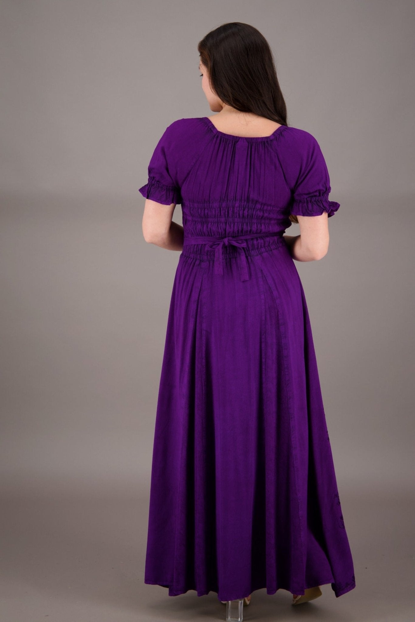 Short Sleeve Renaissance Dress 162100 Purple / 1X/2X Short Sleeve Renaissance Dress 162100 Purple / 1X/2X