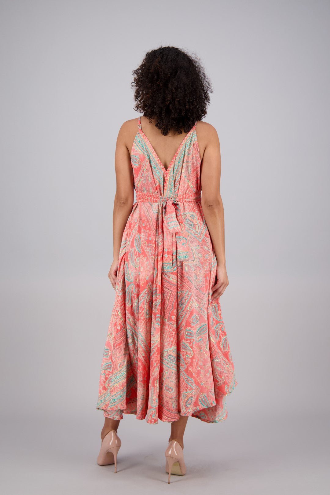 Silk Maxi Dress w/ Adjustable Tie One Size Fits Most AB16052 C1 / One Size Fits Most Silk Maxi Dress w/ Adjustable Tie One Size Fits Most AB16052 C1 / One Size Fits Most