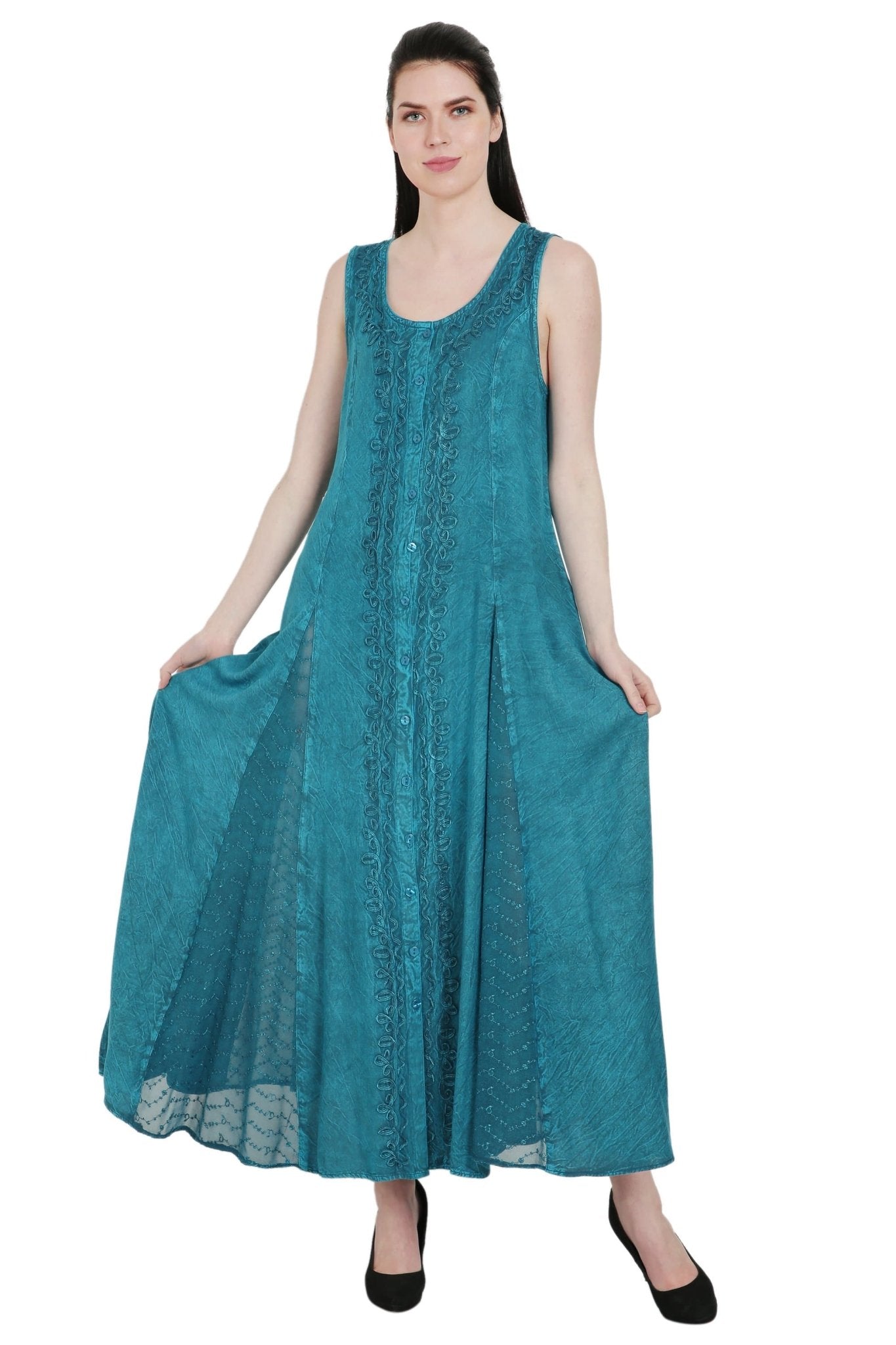 Sleeveless Celtic Dress (S/M - 1X/2X) 4 Colors ADL-20322 Blue / 1X/2X Sleeveless Celtic Dress (S/M - 1X/2X) 4 Colors ADL-20322 Blue / 1X/2X