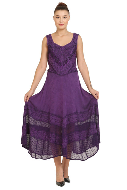 Sleeveless Renaissance Dress Adjustable Back 15225 - Advance Apparels Inc