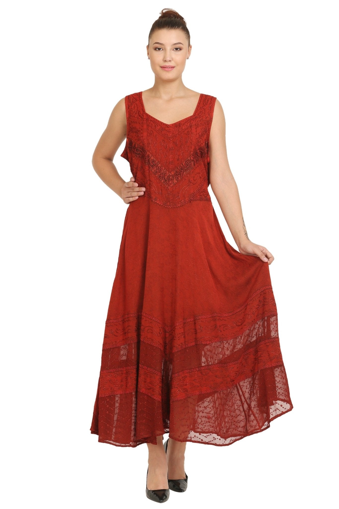 Sleeveless Renaissance Dress Adjustable Back 15225 - Advance Apparels Inc