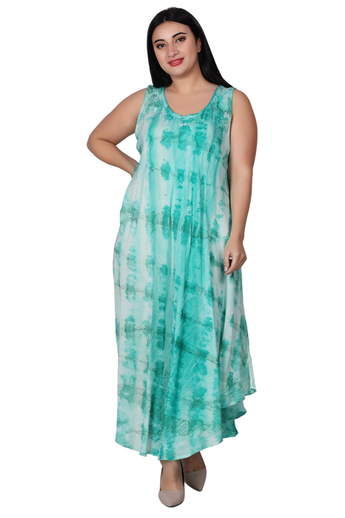 Sleeveless Tie Dye Beach Dress 522138R - Advance Apparels Inc