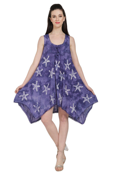 Starfish Block Print Dress 20721 - Advance Apparels Inc