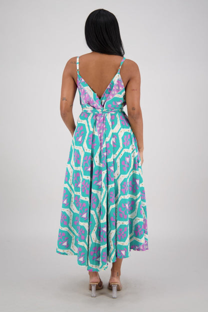 The Zaria Maxi Dress - Floral Frame AB - 16106 - Advance Apparels Inc