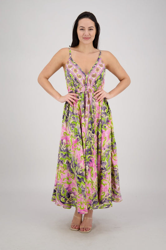 The Zaria Maxi Dress – Painted Mirage AB - 16082 - Advance Apparels Inc
