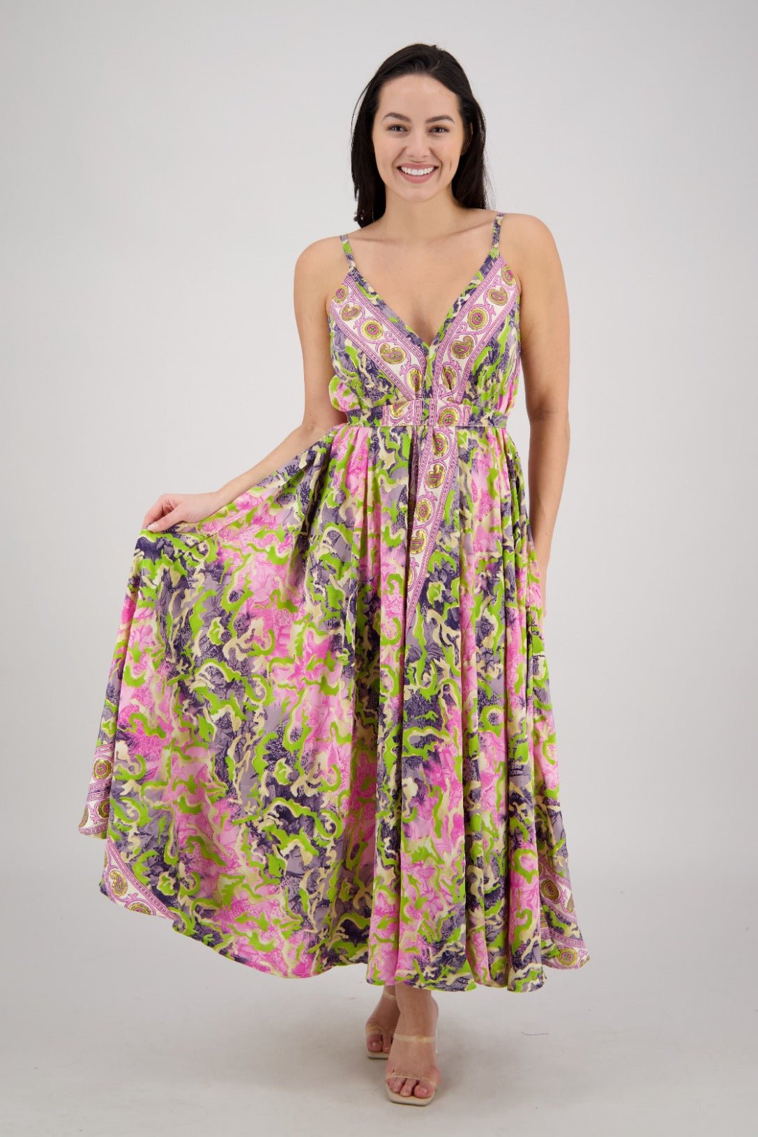 The Zaria Maxi Dress – Painted Mirage AB - 16082 - Advance Apparels Inc