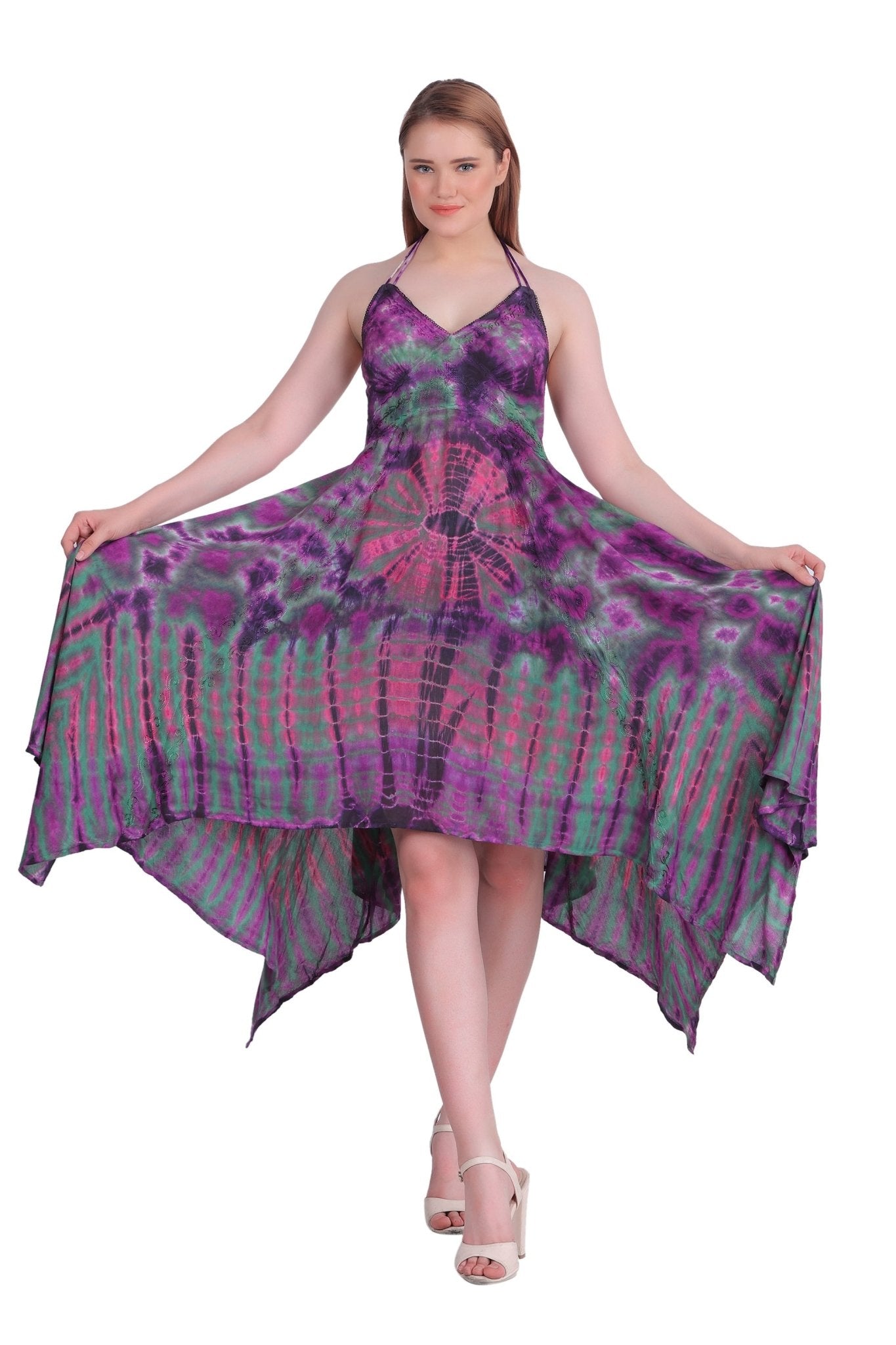 Tie Dye Acid Wash Dress (S/M-1X/2X) 4 Colors ADL30331 - Advance Apparels Inc