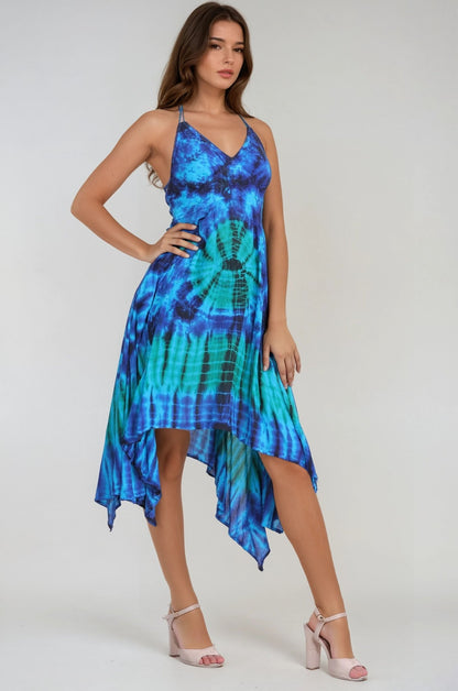 Tie Dye Acid Wash Dress (S/M - 1X/2X) 4 Colors ADL30331 - Advance Apparels Inc