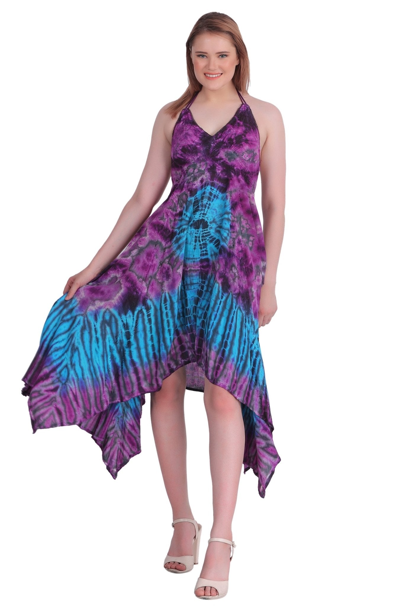 Tie Dye Acid Wash Dress (S/M-1X/2X) 4 Colors ADL30331 - Advance Apparels Inc