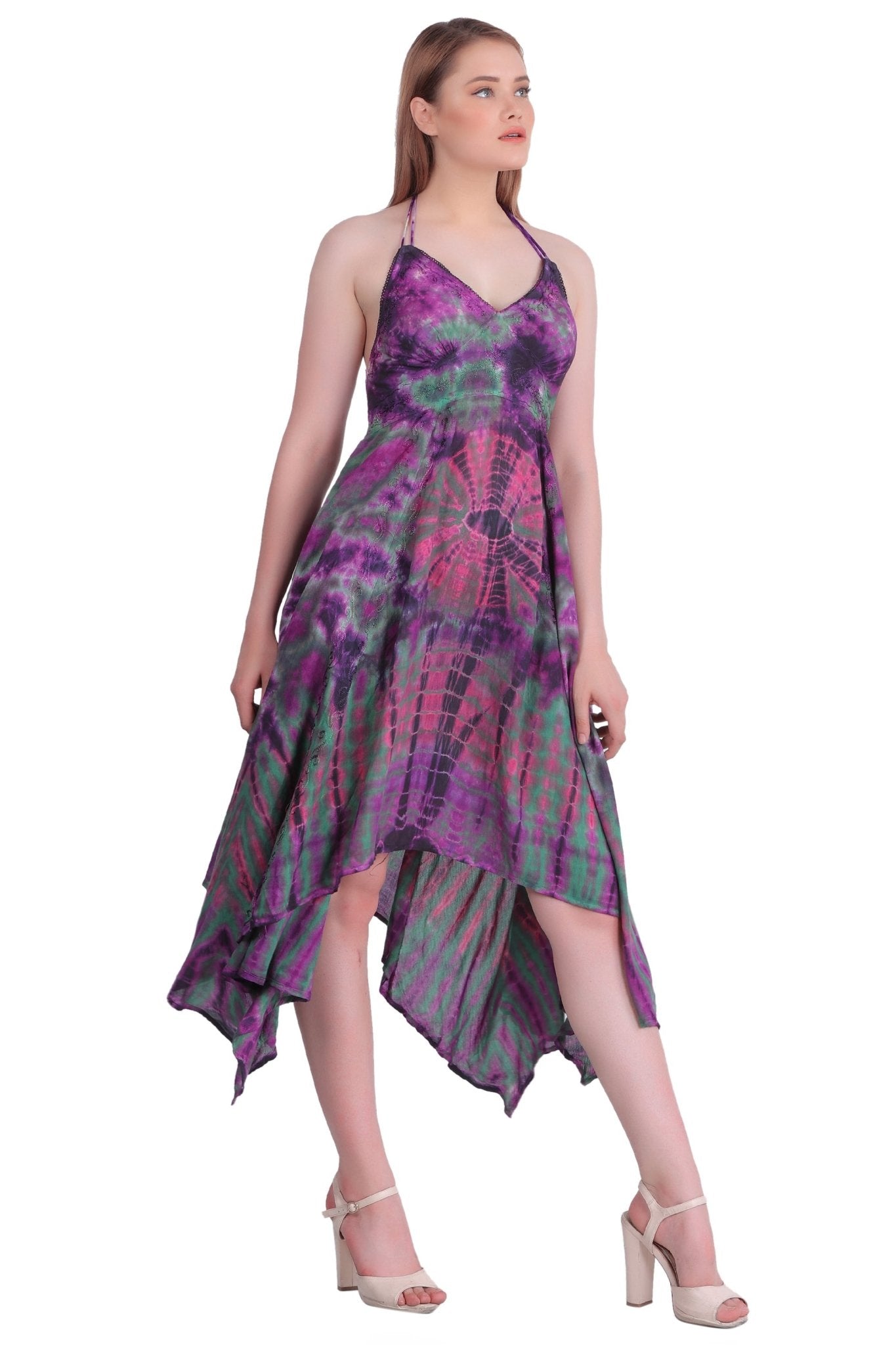 Tie Dye Acid Wash Dress (S/M-1X/2X) 4 Colors ADL30331 - Advance Apparels Inc