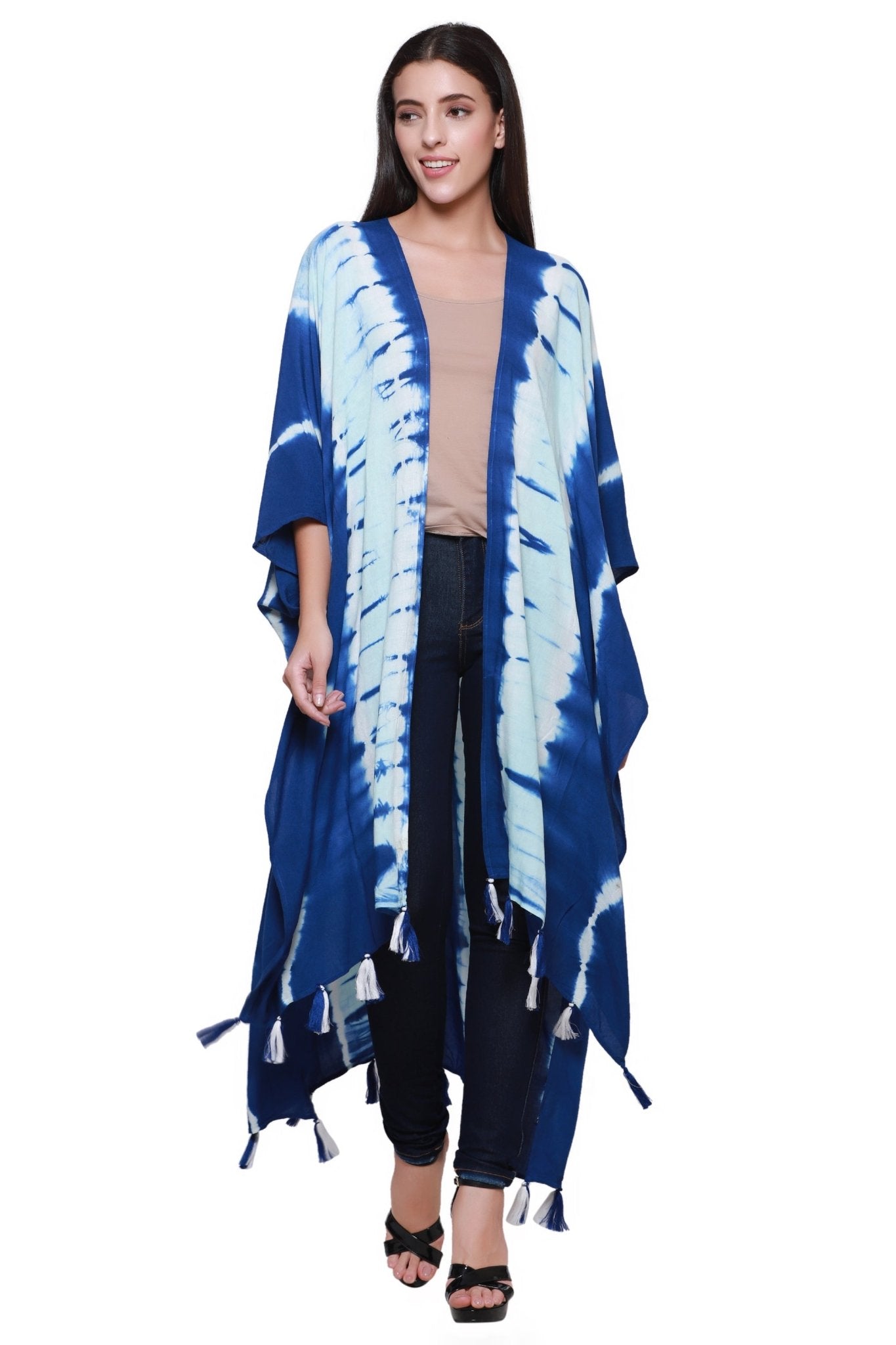 Tie Dye Beach Cover Up Kimono 22030 - Advance Apparels Inc