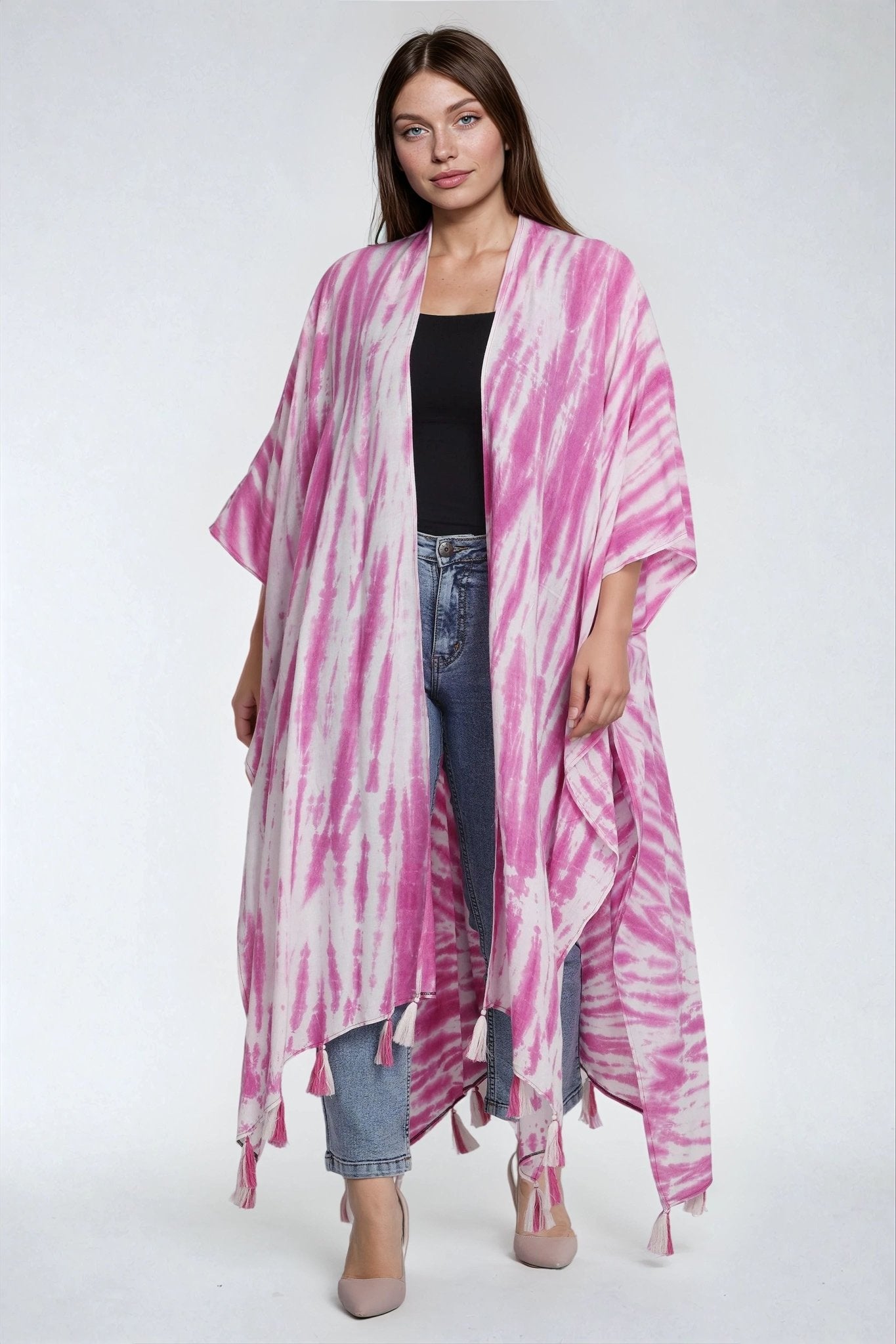 Tie Dye Beach Cover - Up Kimono 22035 - Advance Apparels Inc