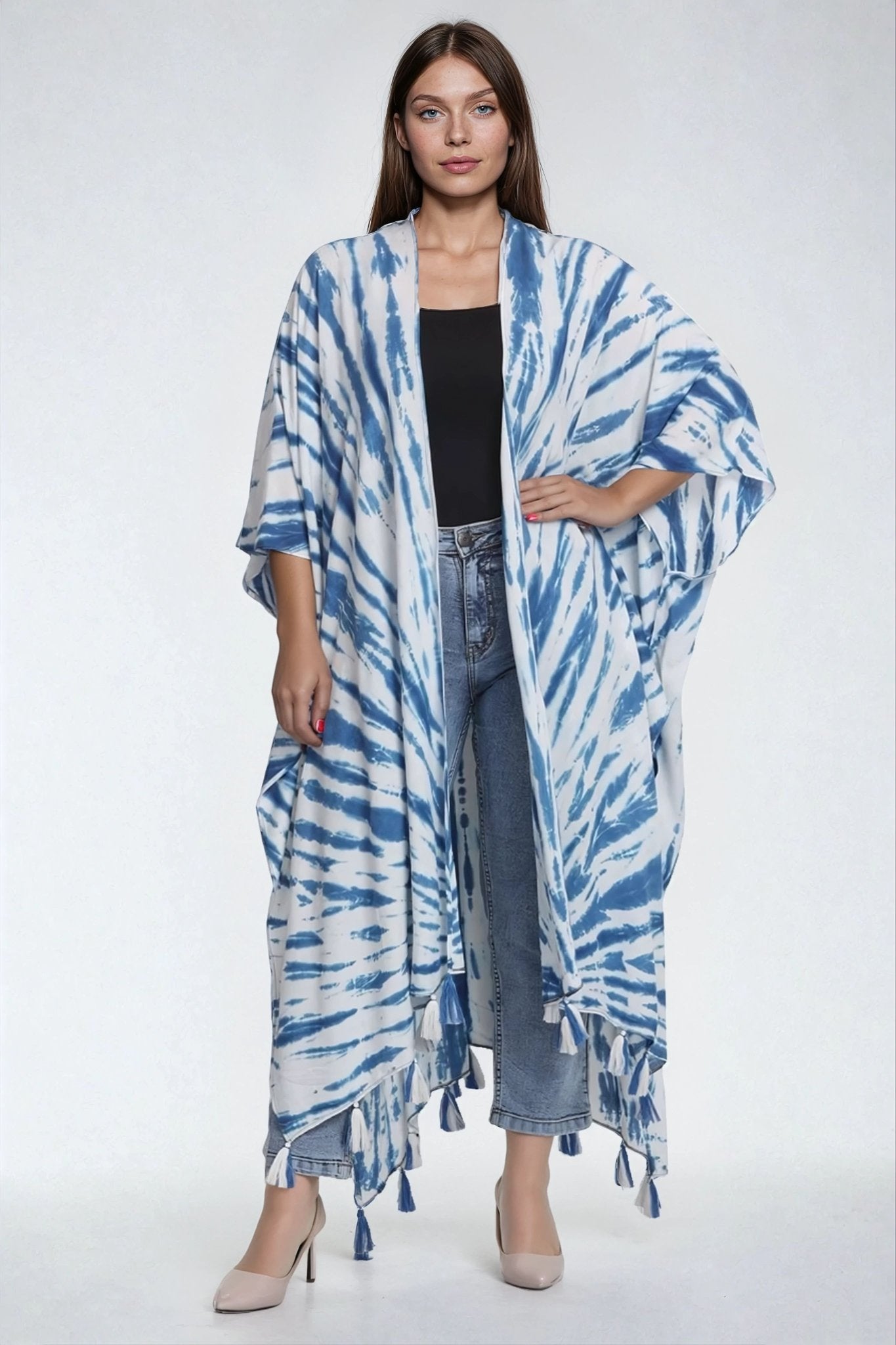 Tie Dye Beach Cover - Up Kimono 22035 - Advance Apparels Inc