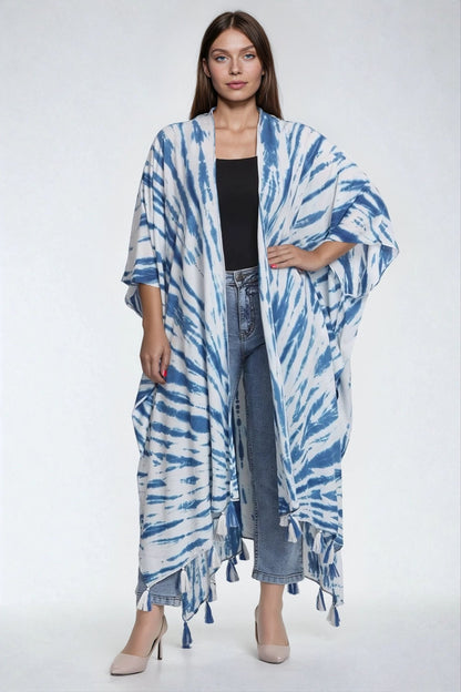 Tie Dye Beach Cover - Up Kimono 22035 - Advance Apparels Inc