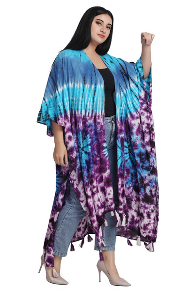 Tie Dye Beach Cover-Up Kimono 22036 - Advance Apparels Inc