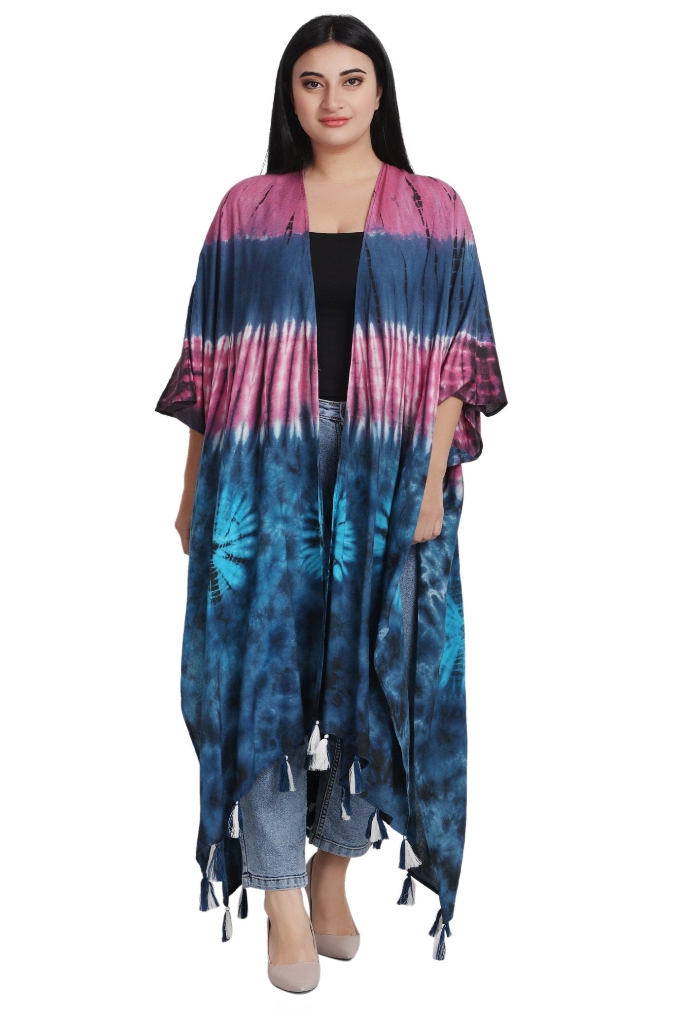 Tie Dye Beach Cover-Up Kimono 22036 - Advance Apparels Inc