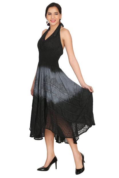 Tri Color Ombre Maxi Dress 602 - Advance Apparels Inc