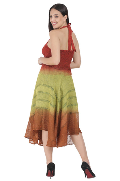 Tri Color Ombre Maxi Dress 602 - Advance Apparels Inc