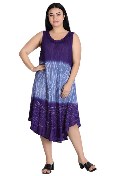 Tri-Layer Tie Dye Dress 482159R - Advance Apparels Inc