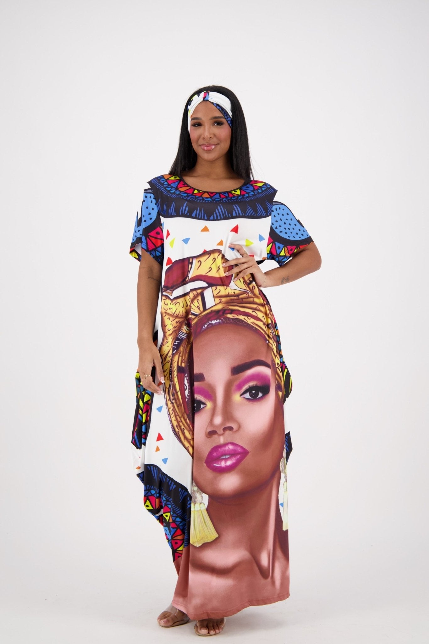 Tribal Border Print Kaftan CH8861 - Advance Apparels Inc