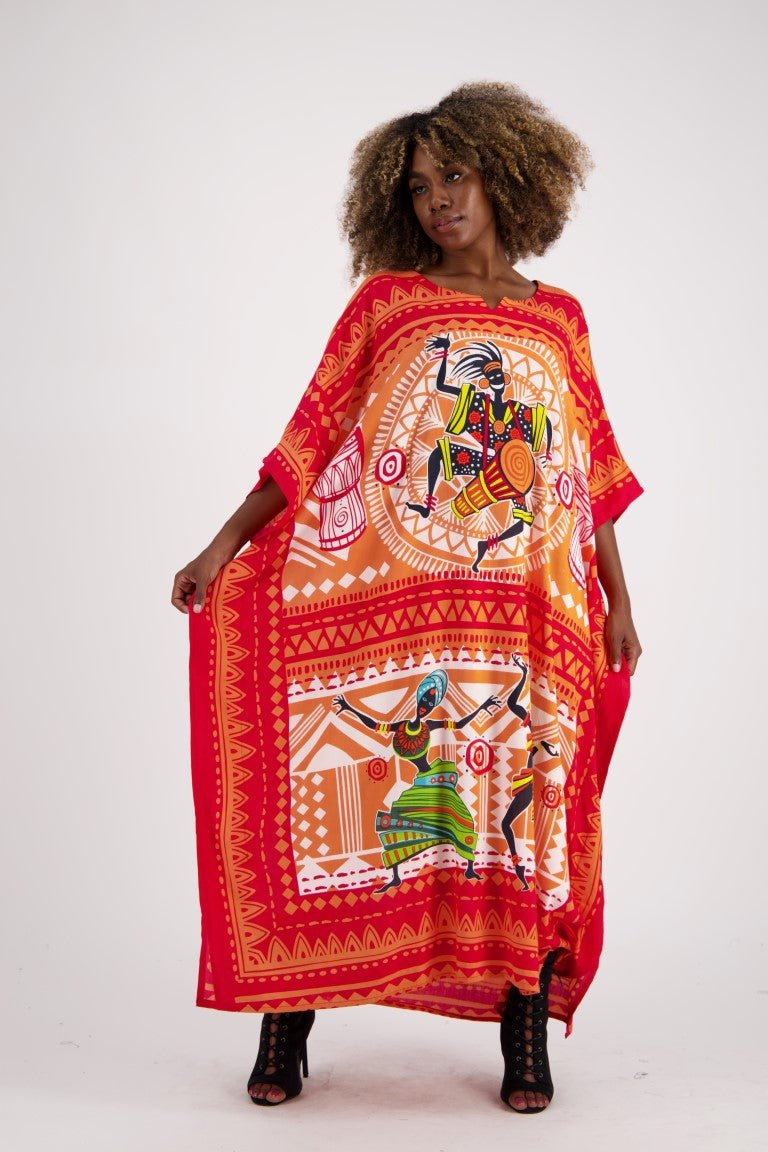 Tribal Print Kaftan KAF-1044 - Advance Apparels Inc