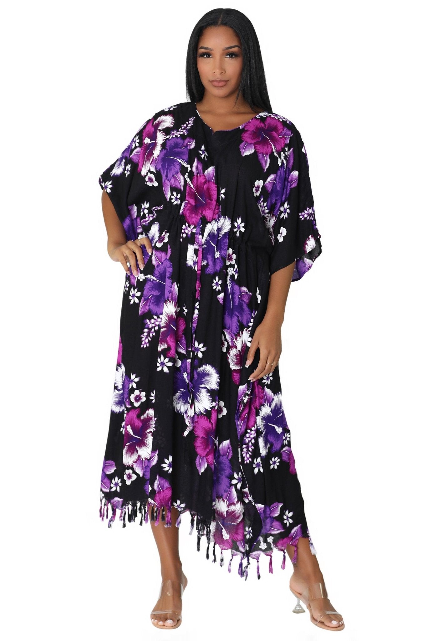 Tropical Print Cover-Up TH-2034 - Advance Apparels Inc
