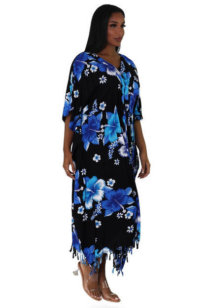 Tropical Print Cover-Up TH-2034 - Advance Apparels Inc