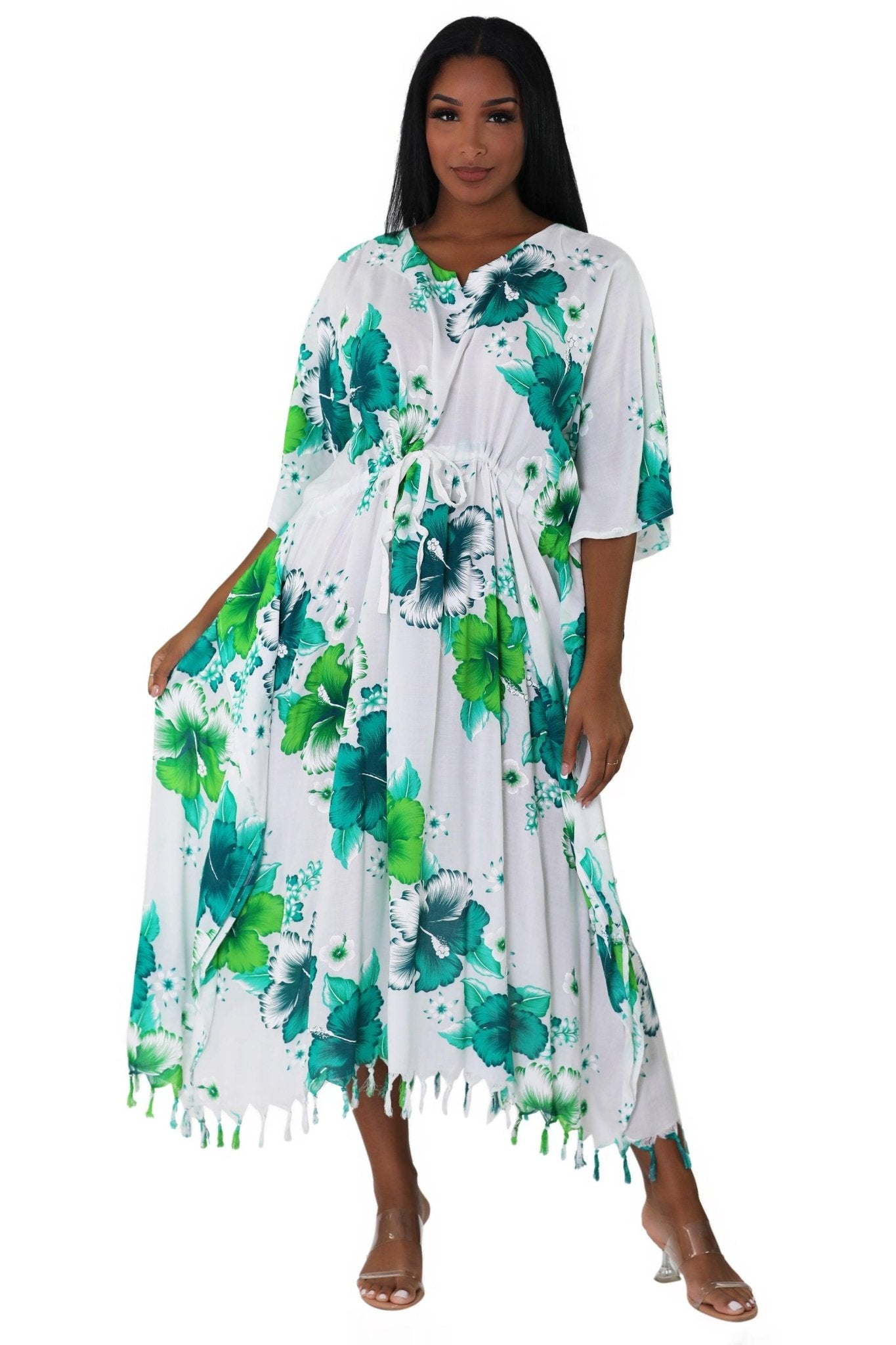 Tropical Print Cover-Up TH-2034 - Advance Apparels Inc
