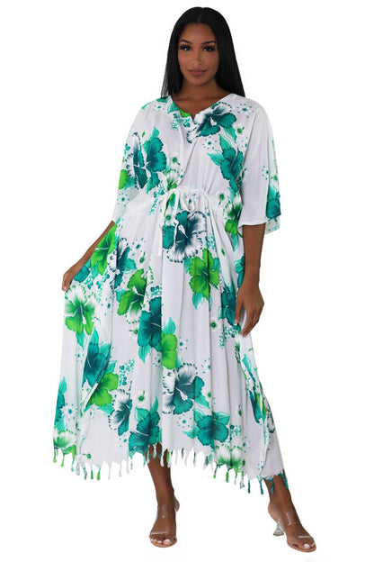 Tropical Print Cover-Up TH-2034 - Advance Apparels Inc
