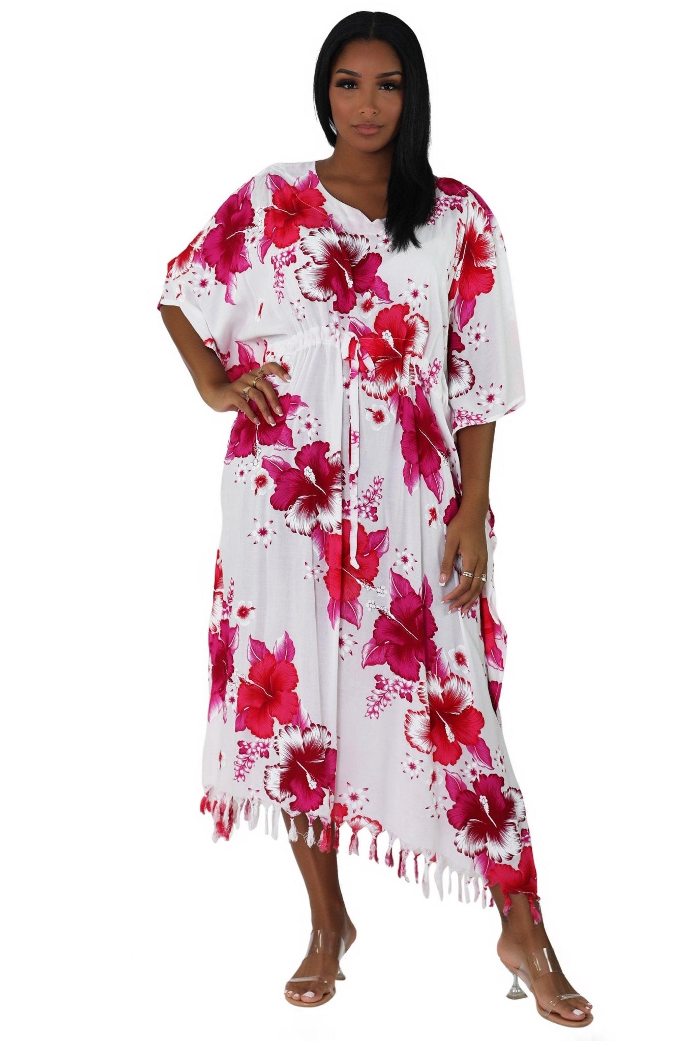 Tropical Print Cover-Up TH-2034 - Advance Apparels Inc