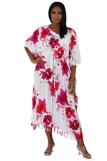 Tropical Print Cover-Up TH-2034 - Advance Apparels Inc