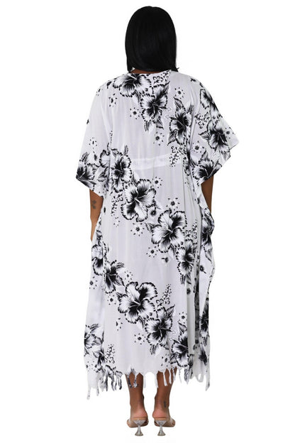 Tropical Print Cover-Up TH-2034 - Advance Apparels Inc