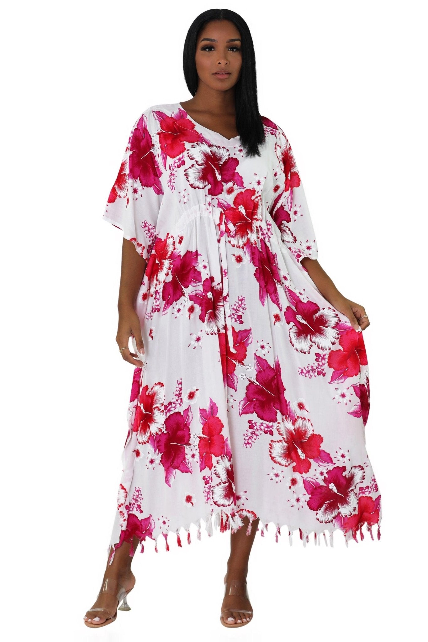 Tropical Print Cover-Up TH-2034 - Advance Apparels Inc