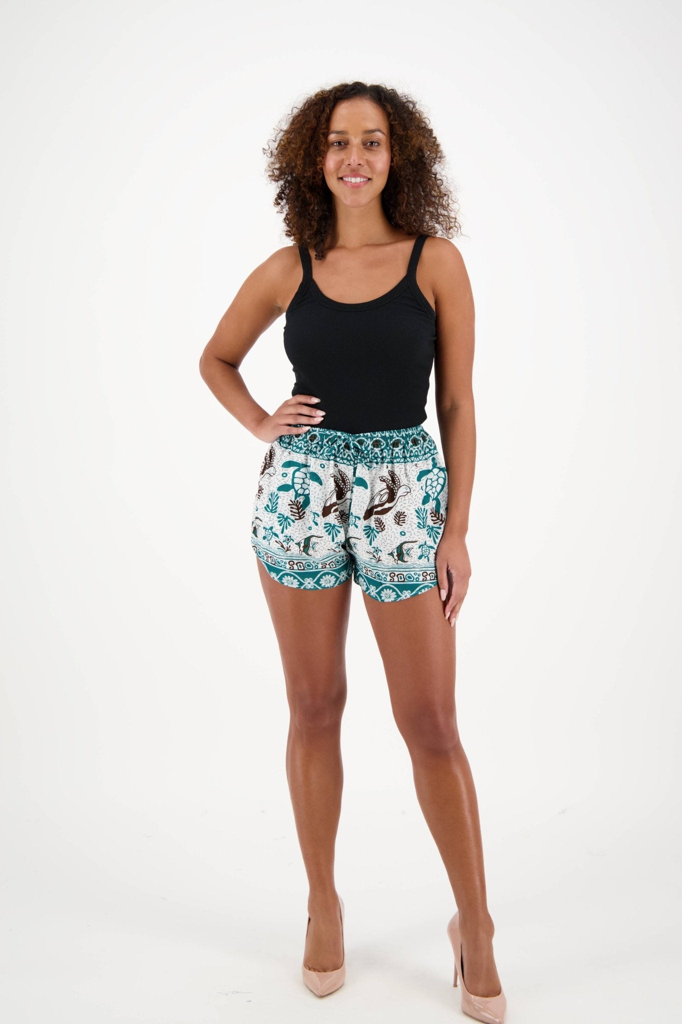 Turtle Print Resort Shorts THS-1682 - Advance Apparels Inc