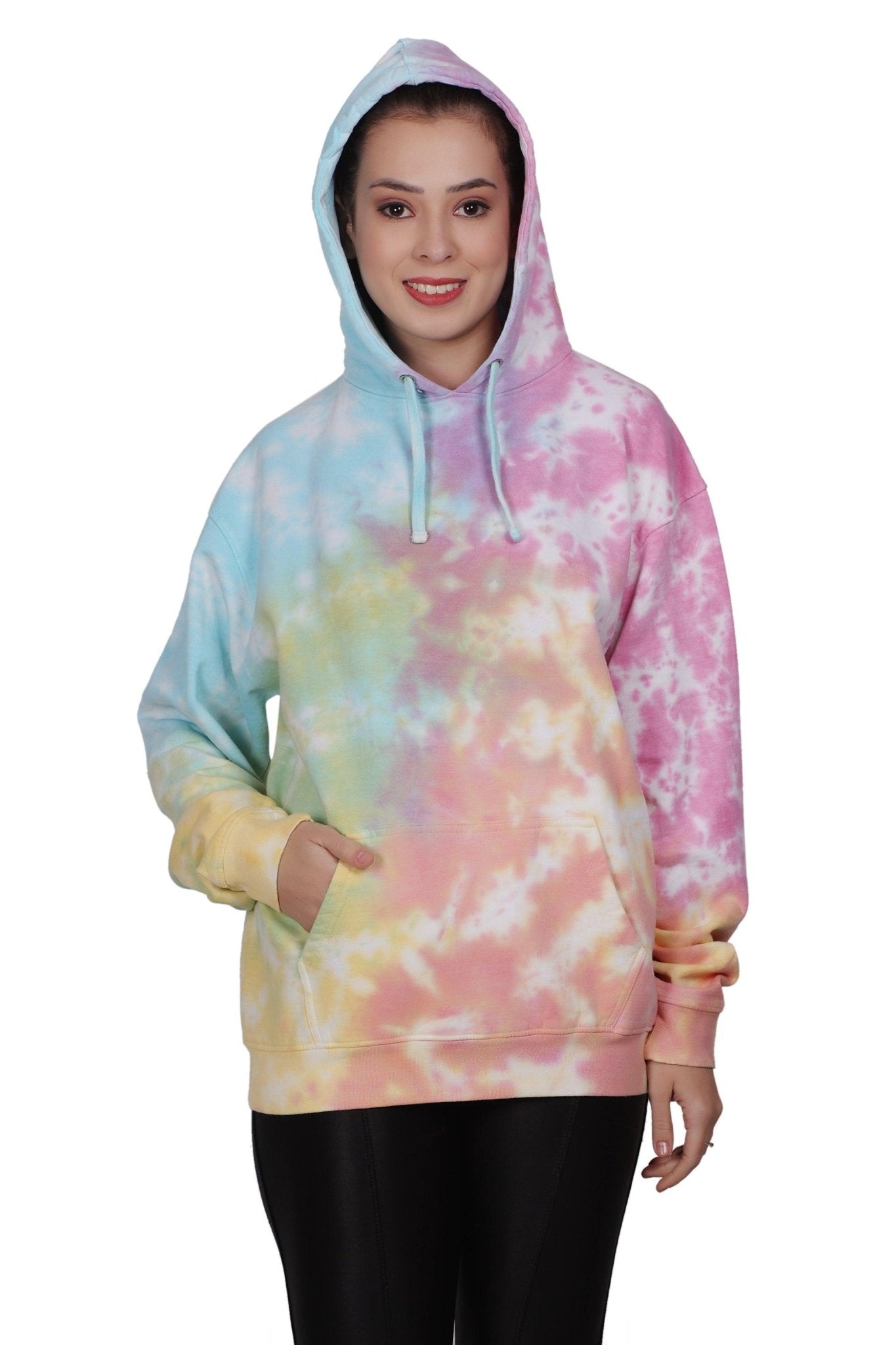 Unisex Tie Dye Pullover Hoodie Premium Cotton Blend Activewear H704 - Advance Apparels Inc