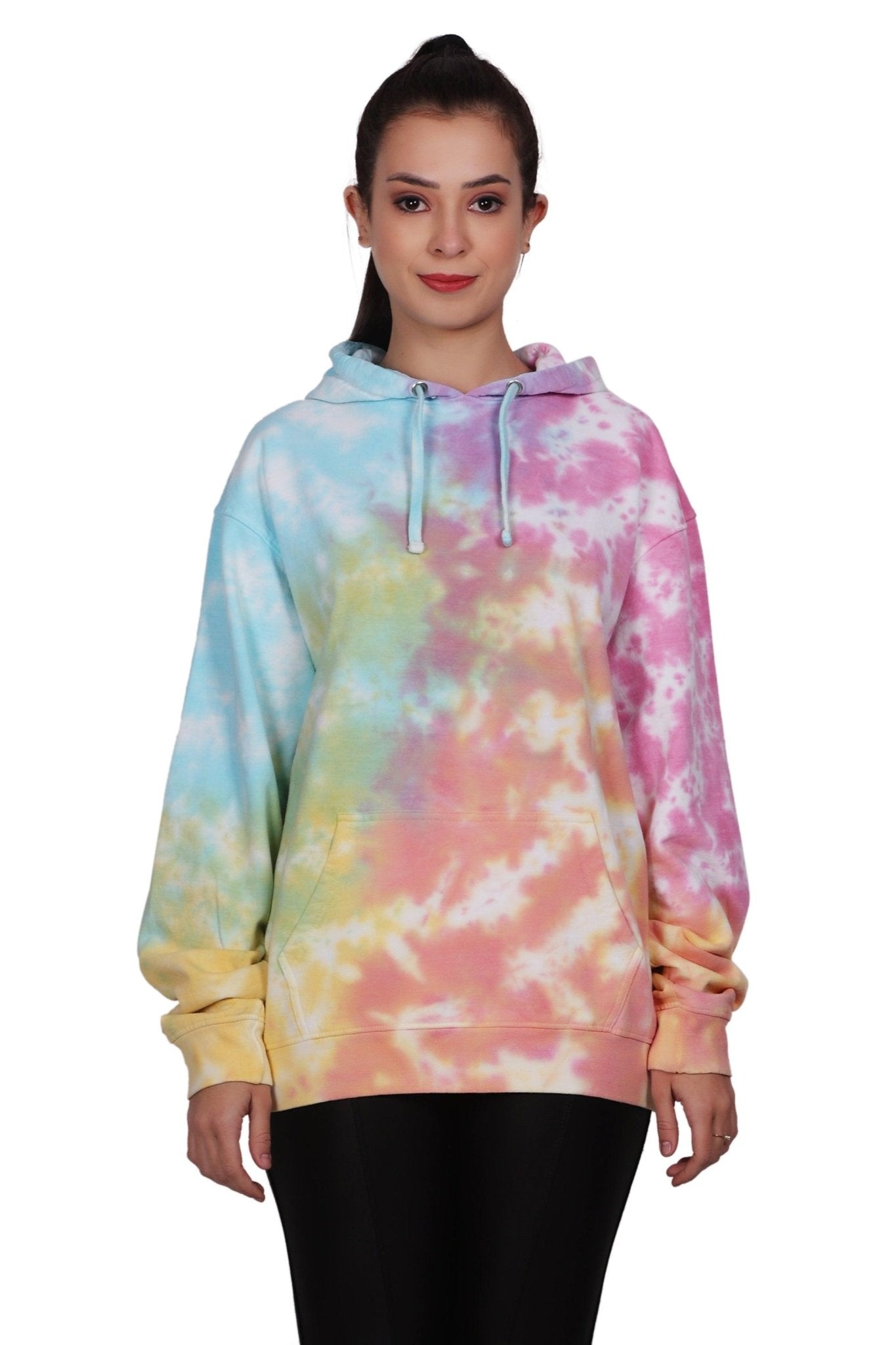 Unisex Tie Dye Pullover Hoodie Premium Cotton Blend Activewear H704 - Advance Apparels Inc