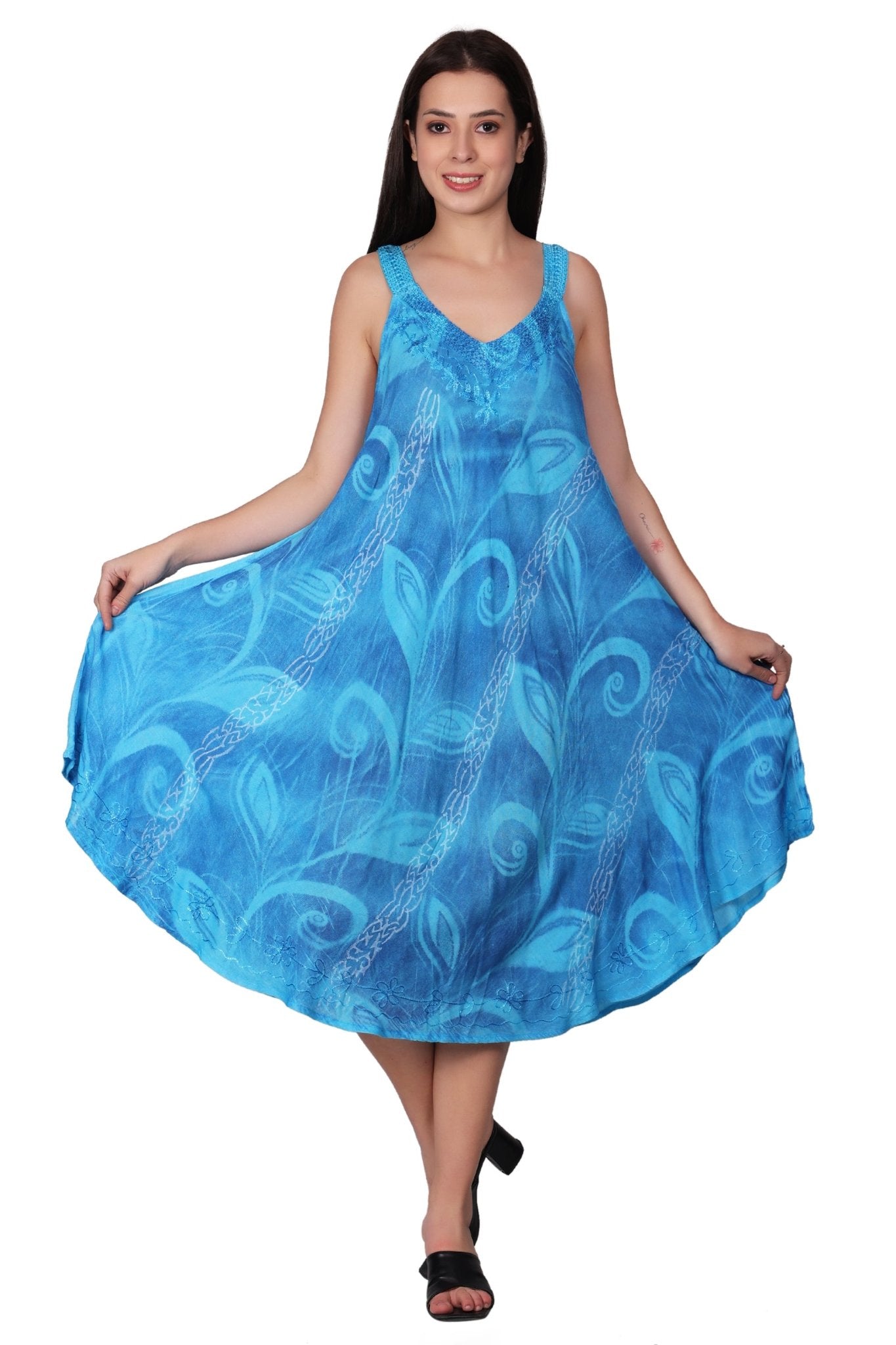Vibrant Tie-Dye Dress 482154-V | AA Shop USA Must-Have C3 / L/XL Vibrant Tie-Dye Dress 482154-V | AA Shop USA Must-Have C3 / L/XL