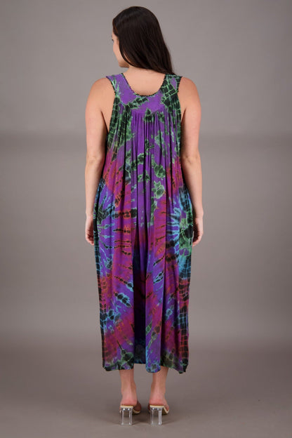 V - Neck Tie Dye Dress 24325 - Advance Apparels Inc