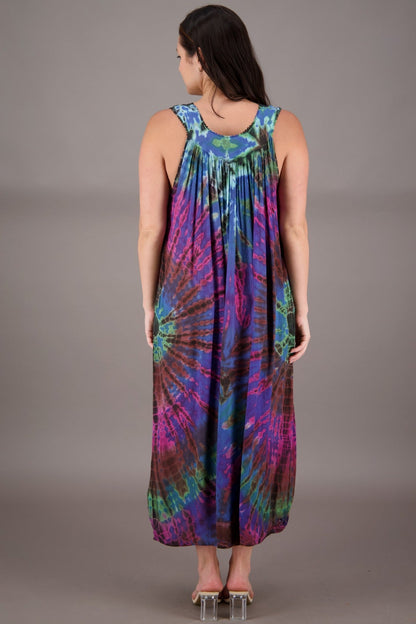 V - Neck Tie Dye Dress 24325 - Advance Apparels Inc