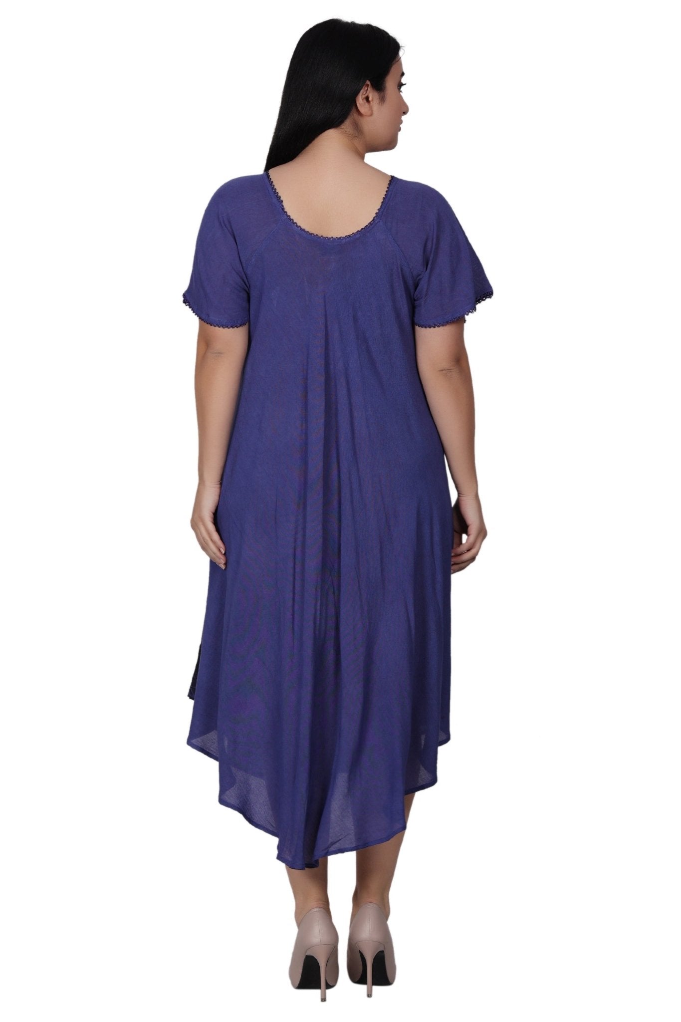 Wavy Tie Dye Dress 482164-SLVD - Advance Apparels Inc