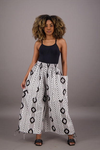 Wide Leg African Print Pants P092 - 266 - Advance Apparels Inc