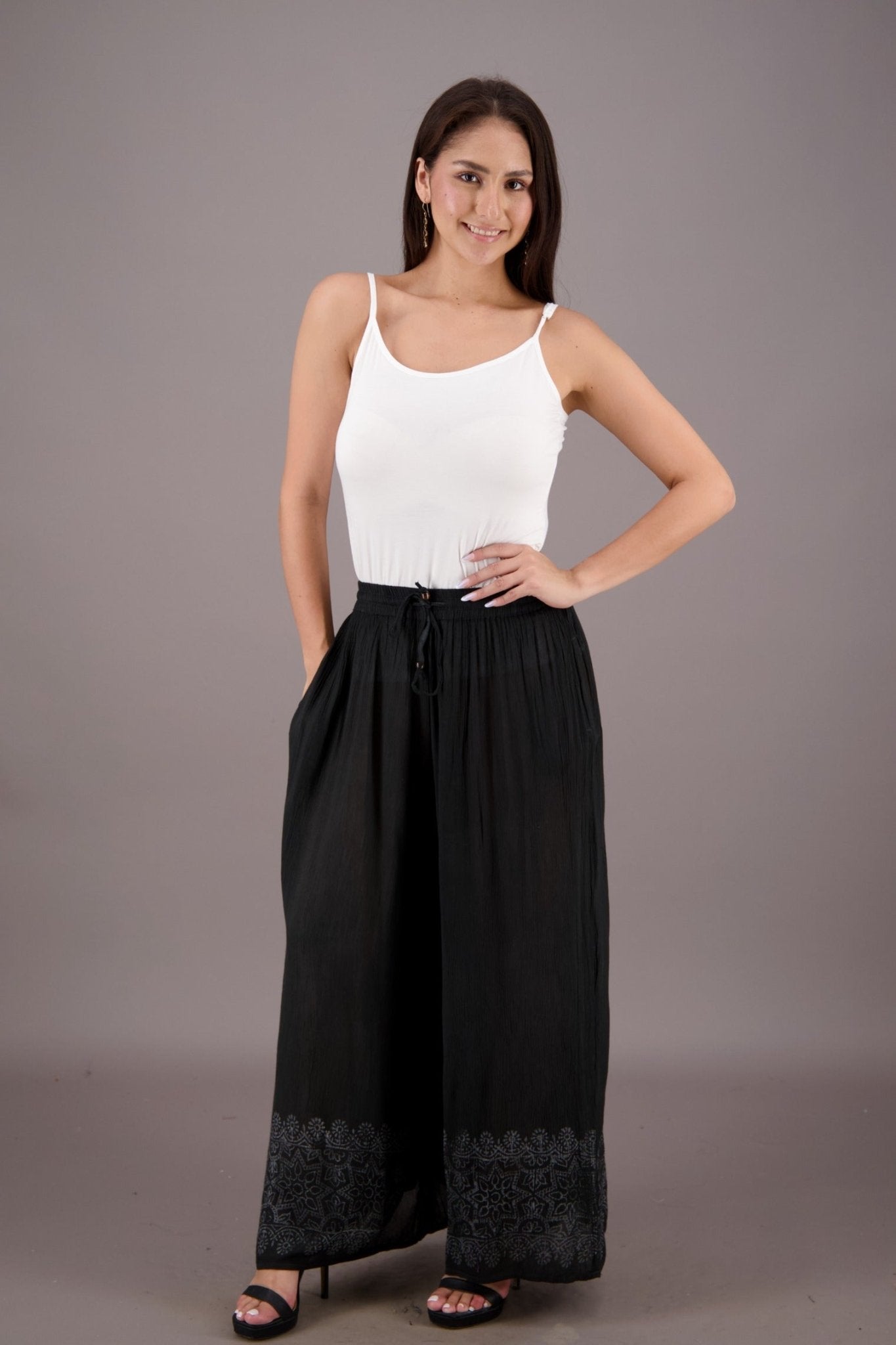 Wide Leg Dyed Trousers P941 - Advance Apparels Inc