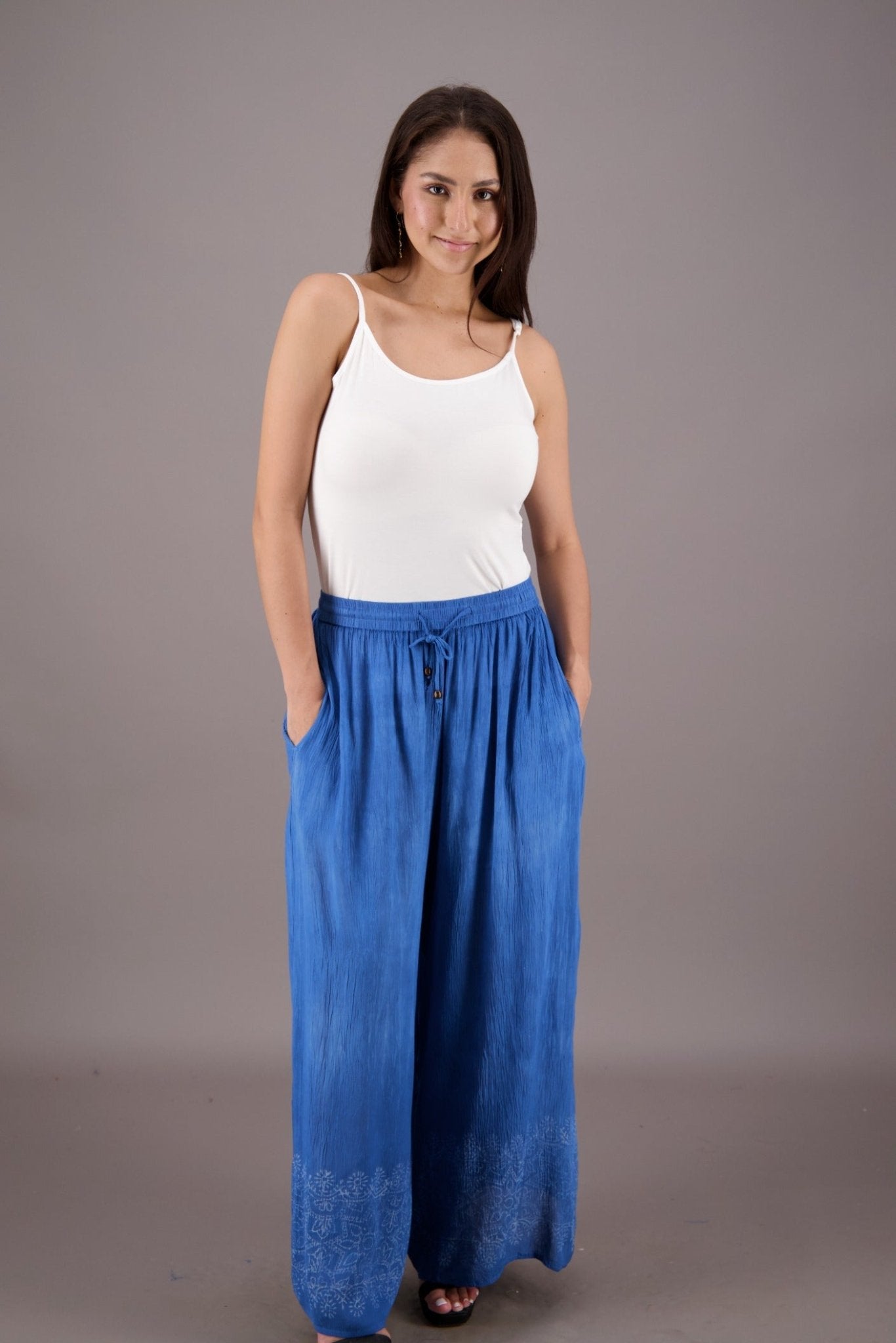 Wide Leg Dyed Trousers P941 - Advance Apparels Inc