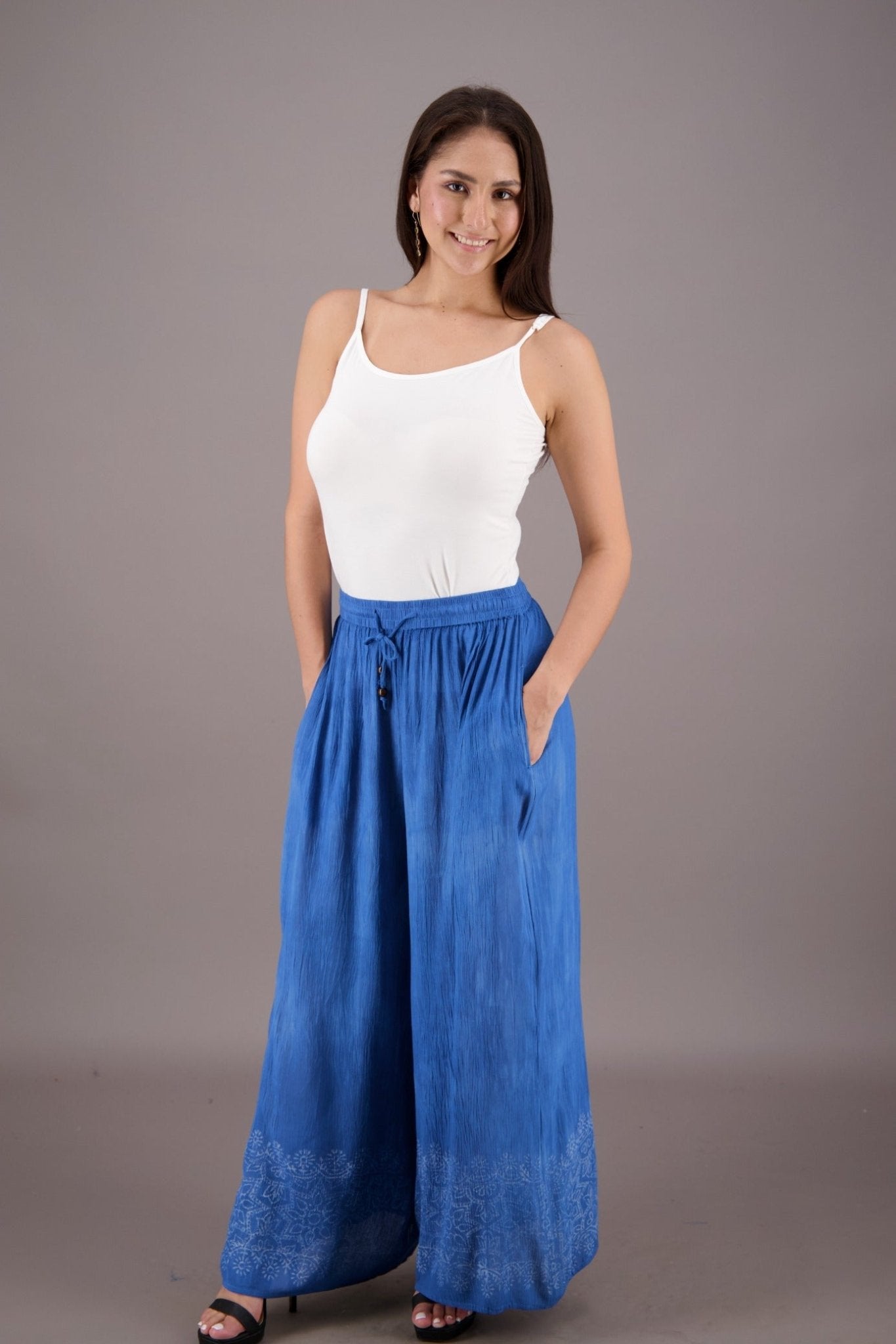 Wide Leg Dyed Trousers P941 - Advance Apparels Inc