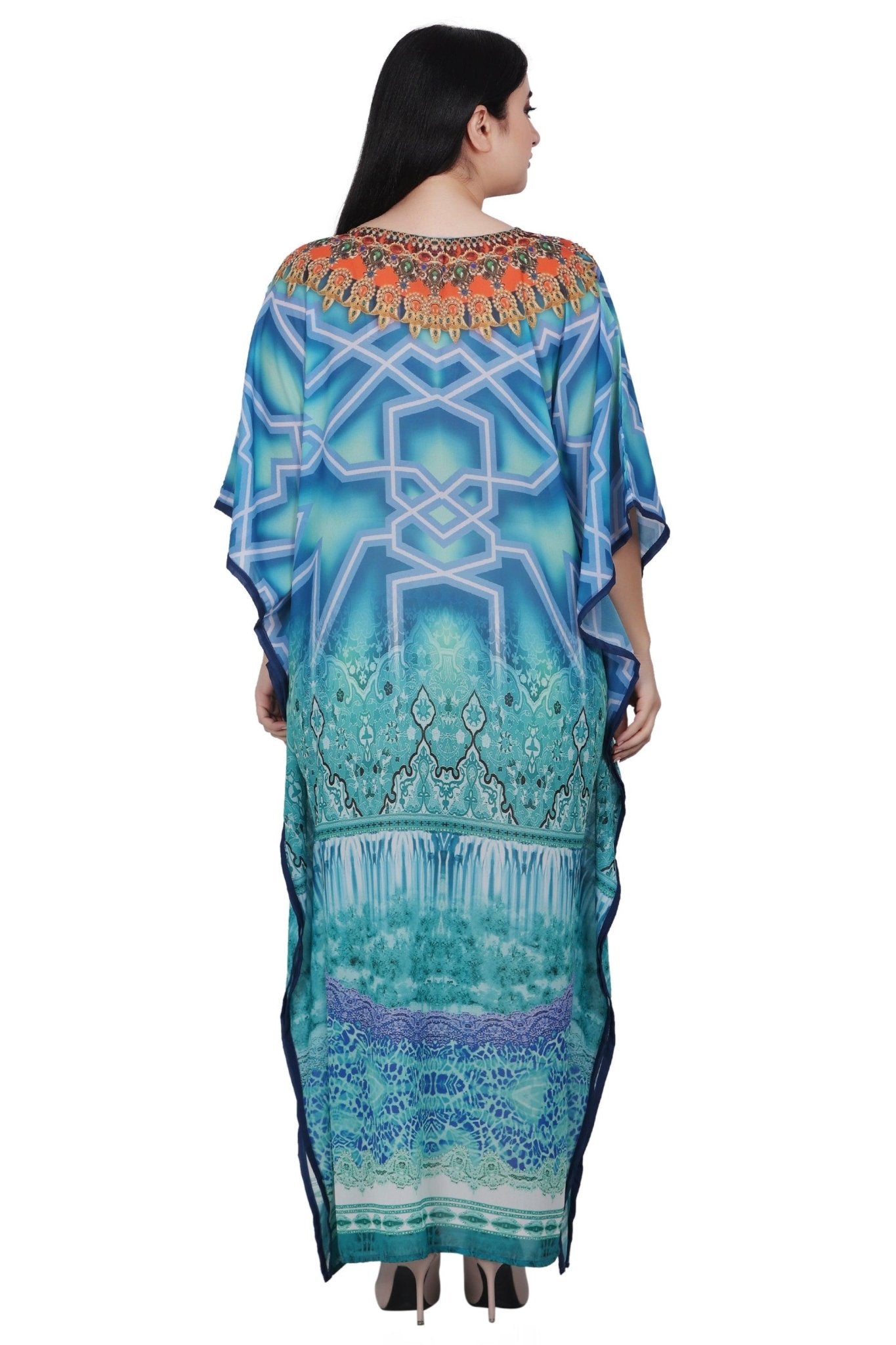 Womens Maxi Kaftan Cover Up PD9524 - Advance Apparels Inc