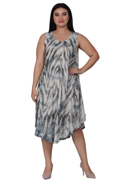 Zebra Print Tie Dye Dress 482150R - Advance Apparels Inc