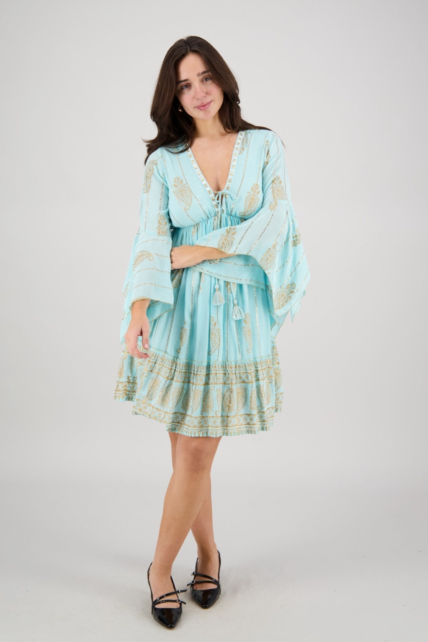 Zia Paisley Swing Dress 25154 - Advance Apparels Inc