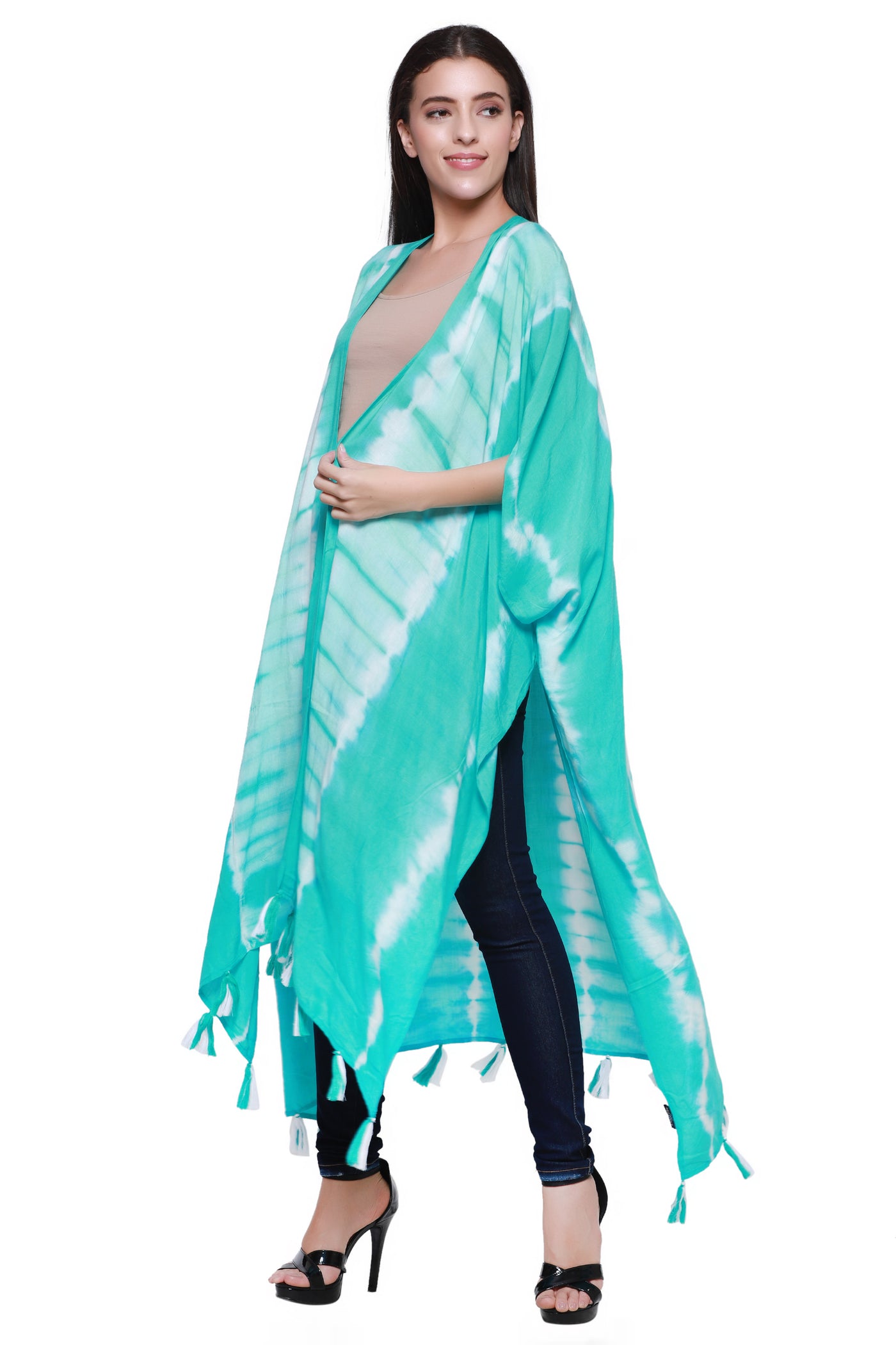 Tie Dye Beach Cover Up Kimono22030 - Advance Apparels Inc
