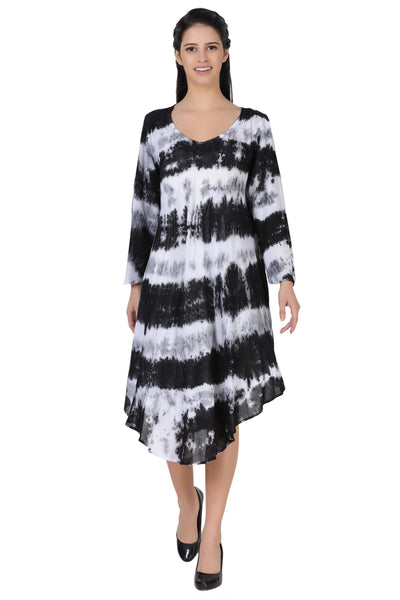 3/4 Sleeve Tie Dye Dress 462198LSLV  - Advance Apparels Inc