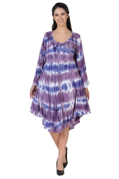 3/4 Sleeve Tie Dye Dress 462198LSLV  - Advance Apparels Inc
